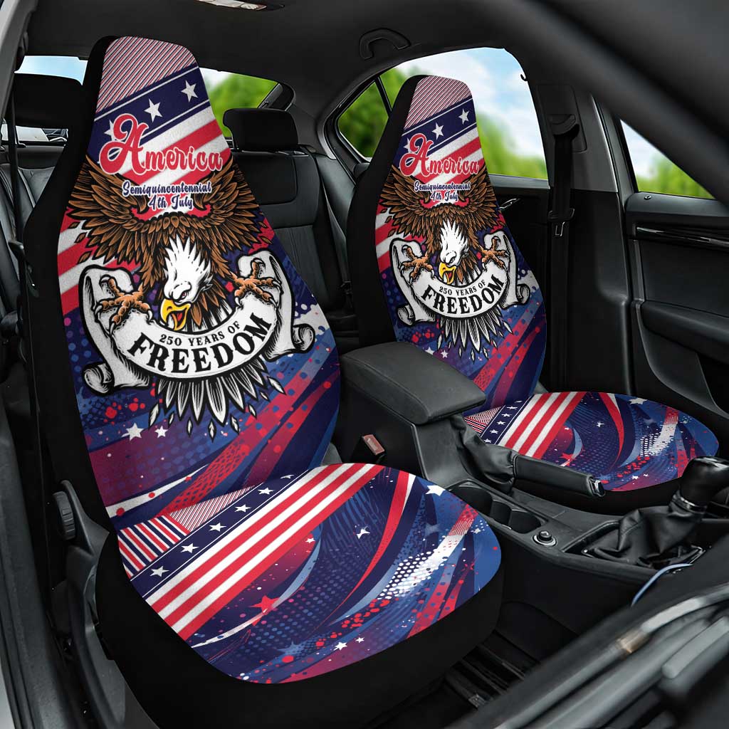 250 Years Of Service Car Seat Cover Semiquincentennial USA Patriotic 4th Of July - Wonder Print Shop