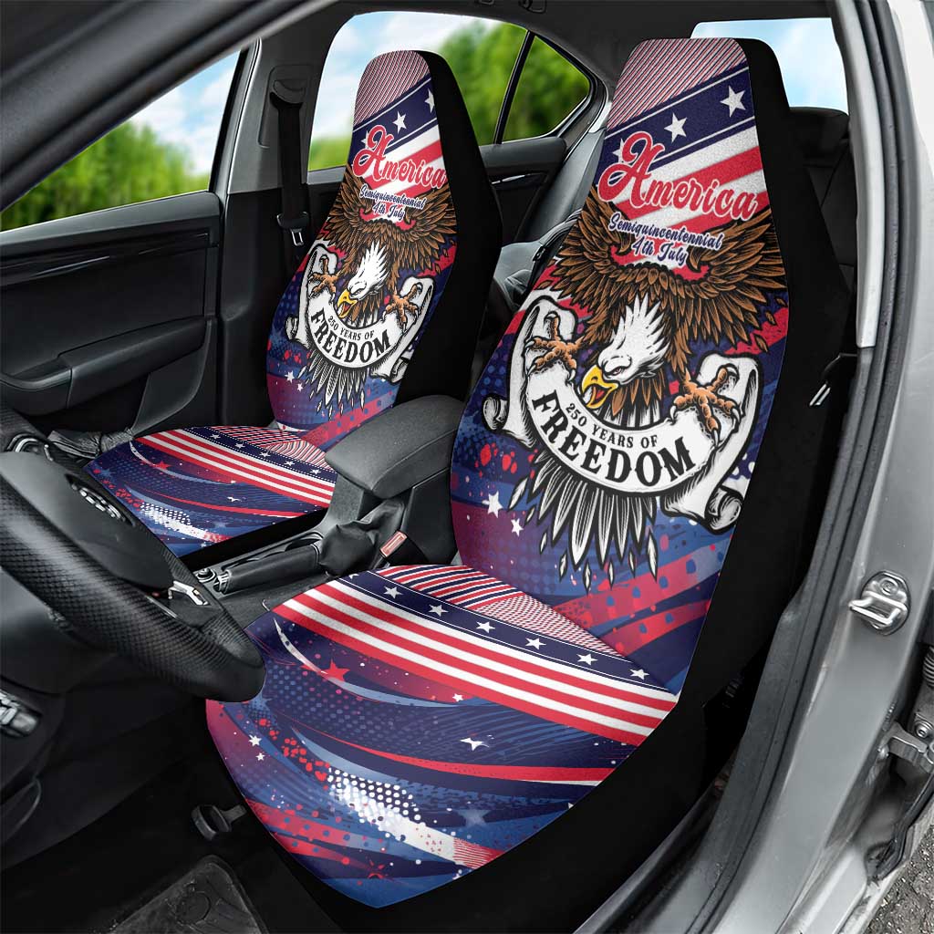 250 Years Of Service Car Seat Cover Semiquincentennial USA Patriotic 4th Of July - Wonder Print Shop