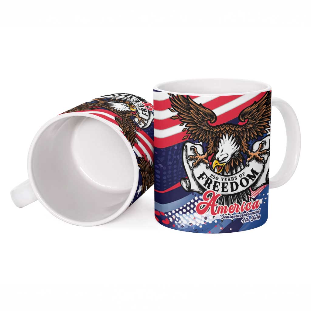 250 Years Of Service Ceramic Mug Semiquincentennial USA Patriotic 4th Of July - Wonder Print Shop