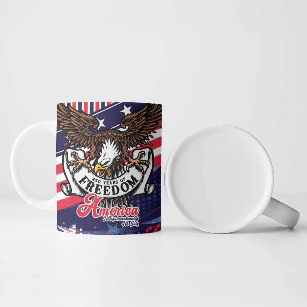 250 Years Of Service Ceramic Mug Semiquincentennial USA Patriotic 4th Of July - Wonder Print Shop