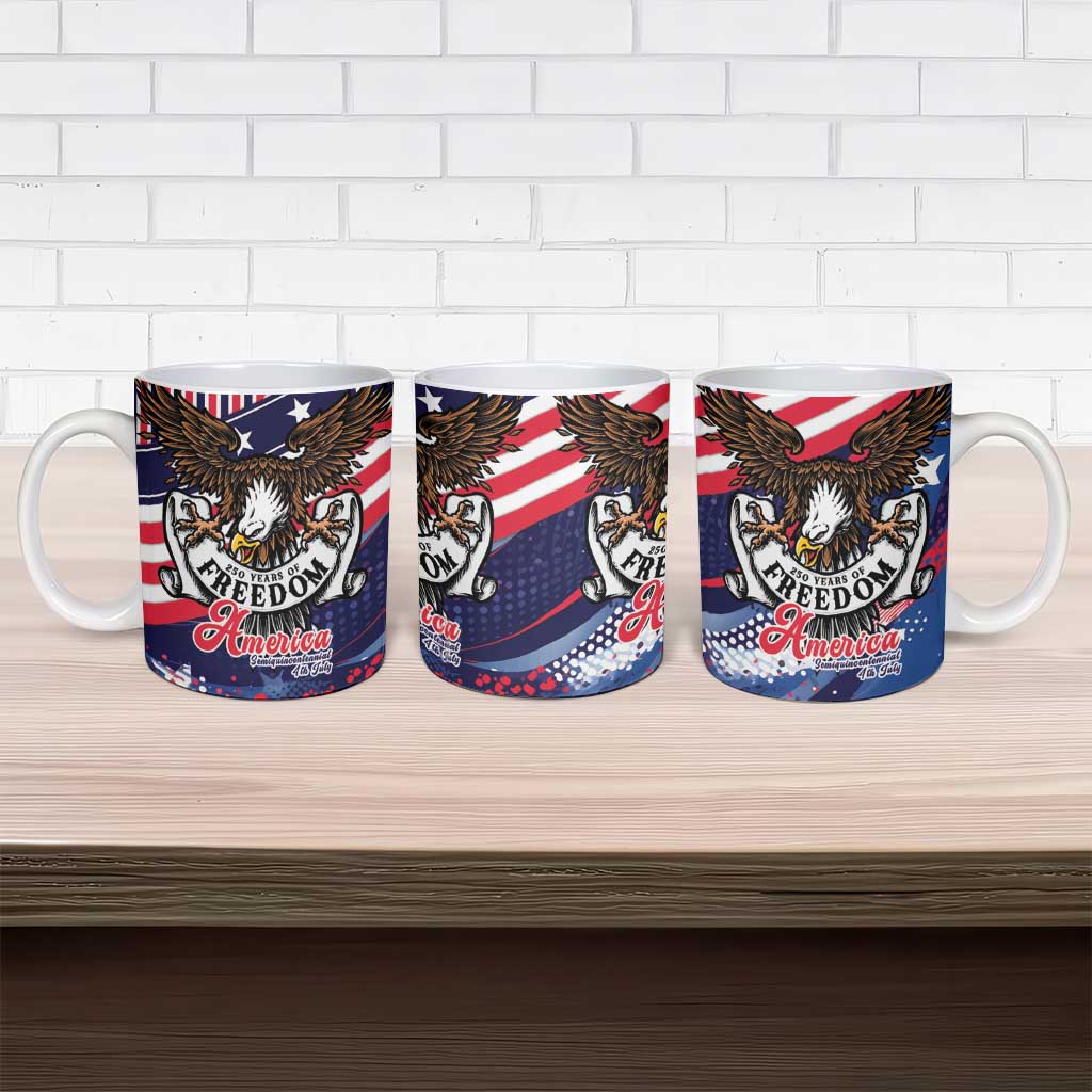 250 Years Of Service Ceramic Mug Semiquincentennial USA Patriotic 4th Of July - Wonder Print Shop