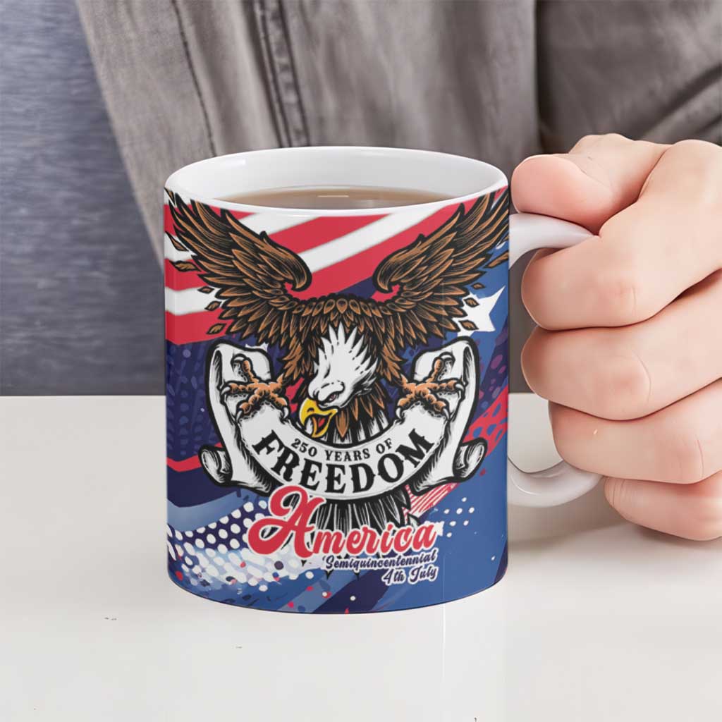 250 Years Of Service Ceramic Mug Semiquincentennial USA Patriotic 4th Of July - Wonder Print Shop