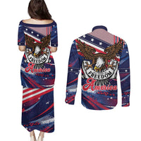 250 Years Of Service Couples Matching Puletasi and Long Sleeve Button Shirt Semiquincentennial USA Patriotic 4th Of July - Wonder Print Shop