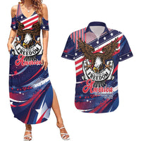 250 Years Of Service Couples Matching Summer Maxi Dress and Hawaiian Shirt Semiquincentennial USA Patriotic 4th Of July - Wonder Print Shop