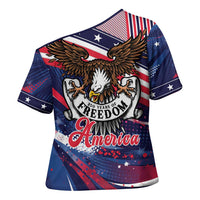 250 Years Of Service Cross Shoulder Shirt Semiquincentennial USA Patriotic 4th Of July - Wonder Print Shop