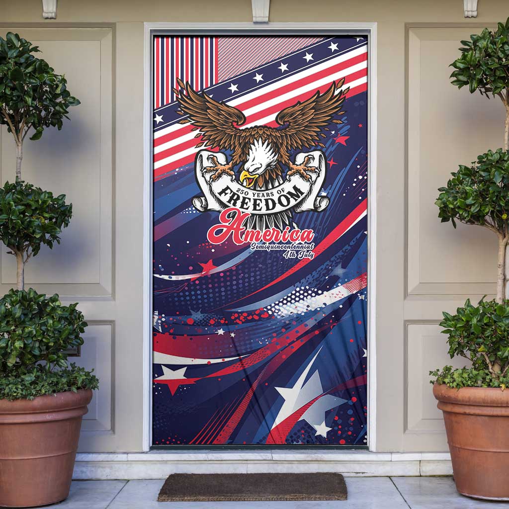 250 Years Of Service Door Cover Semiquincentennial USA Patriotic 4th Of July - Wonder Print Shop