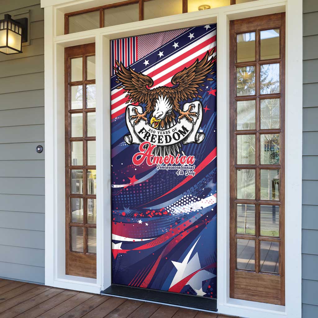 250 Years Of Service Door Cover Semiquincentennial USA Patriotic 4th Of July - Wonder Print Shop