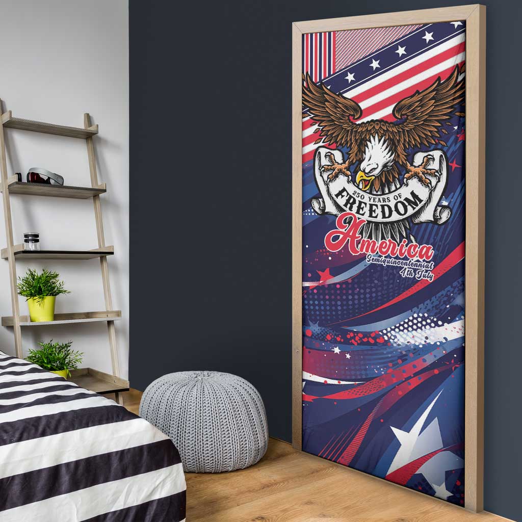 250 Years Of Service Door Cover Semiquincentennial USA Patriotic 4th Of July - Wonder Print Shop