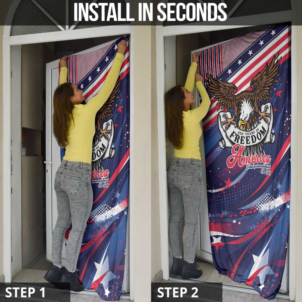 250 Years Of Service Door Cover Semiquincentennial USA Patriotic 4th Of July - Wonder Print Shop