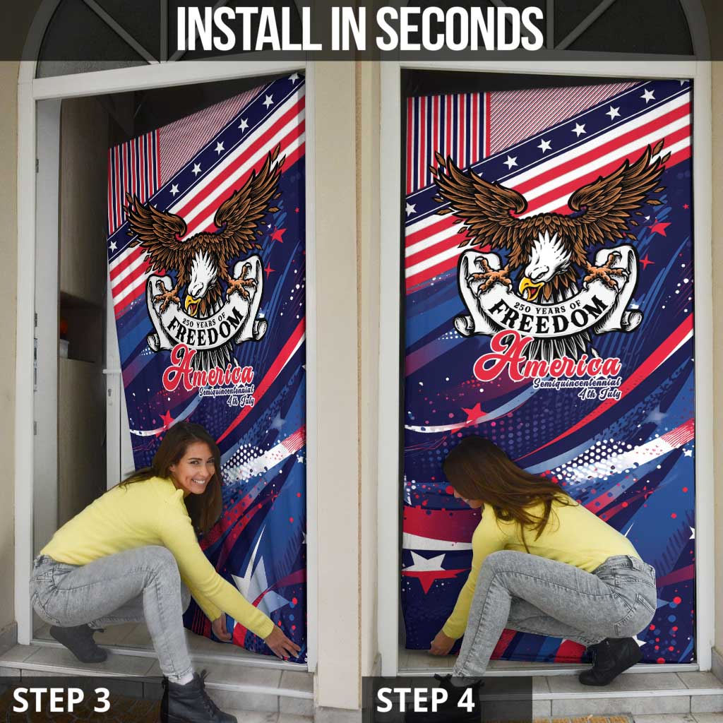 250 Years Of Service Door Cover Semiquincentennial USA Patriotic 4th Of July - Wonder Print Shop