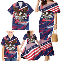 250 Years Of Service Family Matching Mermaid Dress and Hawaiian Shirt Semiquincentennial USA Patriotic 4th Of July - Wonder Print Shop