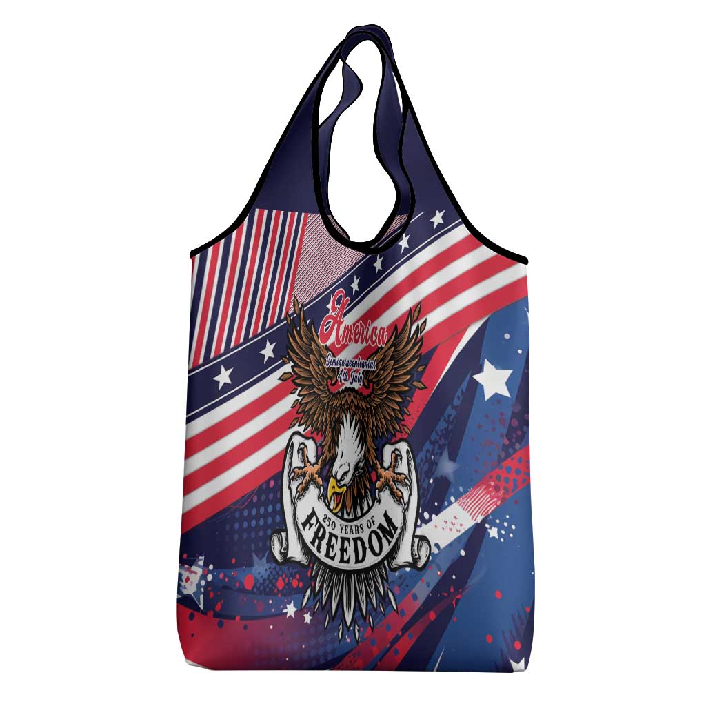 250 Years Of Service Grocery Bag Semiquincentennial USA Patriotic 4th Of July - Wonder Print Shop