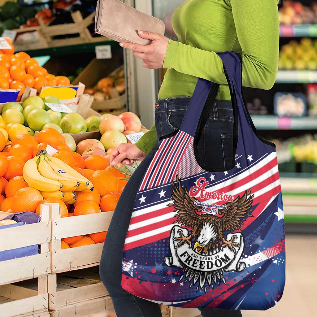 250 Years Of Service Grocery Bag Semiquincentennial USA Patriotic 4th Of July - Wonder Print Shop