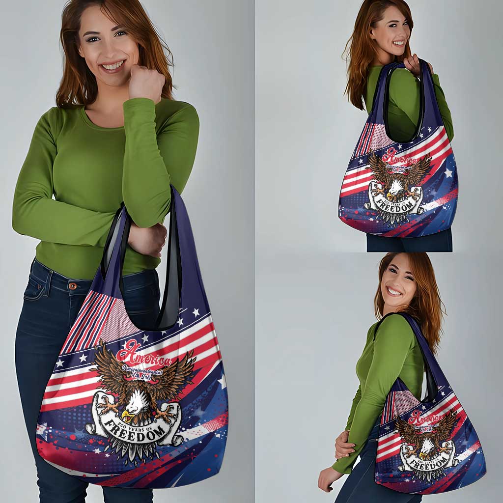 250 Years Of Service Grocery Bag Semiquincentennial USA Patriotic 4th Of July - Wonder Print Shop