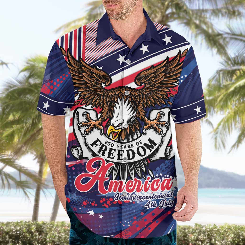250 Years Of Service Hawaiian Shirt Semiquincentennial USA Patriotic 4th Of July - Wonder Print Shop