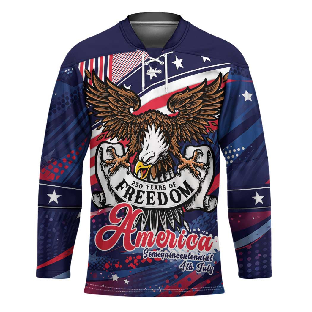 250 Years Of Service Hockey Jersey Semiquincentennial USA Patriotic 4th Of July - Wonder Print Shop
