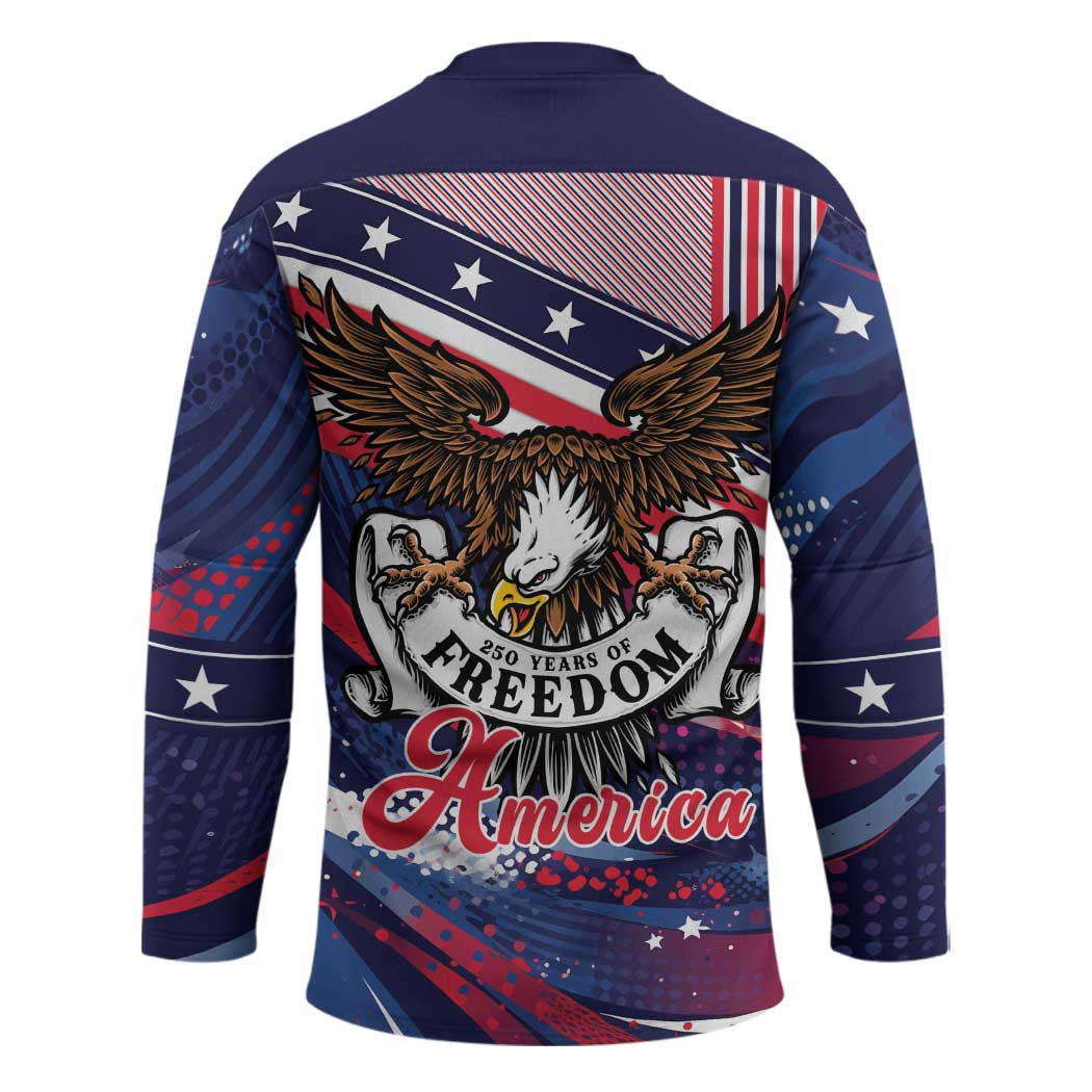 250 Years Of Service Hockey Jersey Semiquincentennial USA Patriotic 4th Of July - Wonder Print Shop
