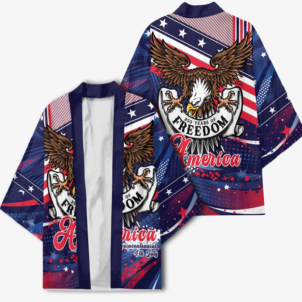 250 Years Of Service Kimono Semiquincentennial USA Patriotic 4th Of July - Wonder Print Shop
