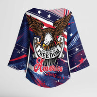 250 Years Of Service Kimono Sleeve Blouse Semiquincentennial USA Patriotic 4th Of July - Wonder Print Shop