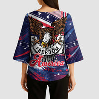 250 Years Of Service Kimono Sleeve Blouse Semiquincentennial USA Patriotic 4th Of July - Wonder Print Shop