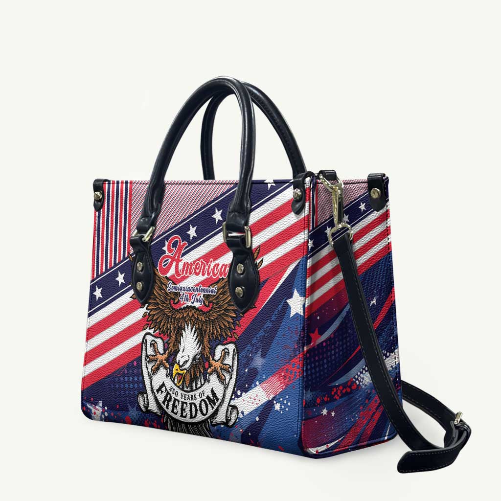 250 Years Of Service Leather Bag Semiquincentennial USA Patriotic 4th Of July - Wonder Print Shop