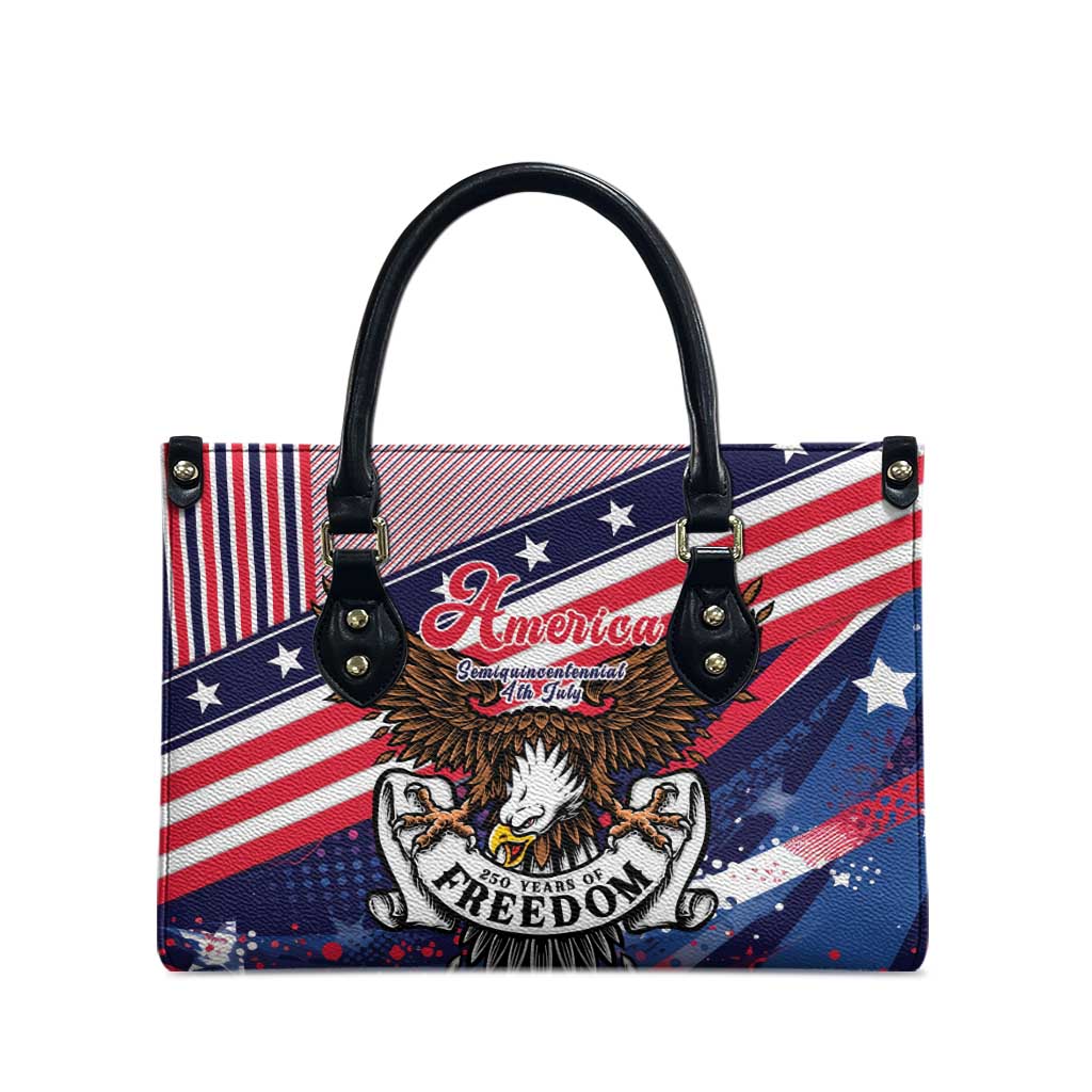250 Years Of Service Leather Bag Semiquincentennial USA Patriotic 4th Of July - Wonder Print Shop