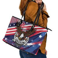 250 Years Of Service Leather Tote Bag Semiquincentennial USA Patriotic 4th Of July - Wonder Print Shop