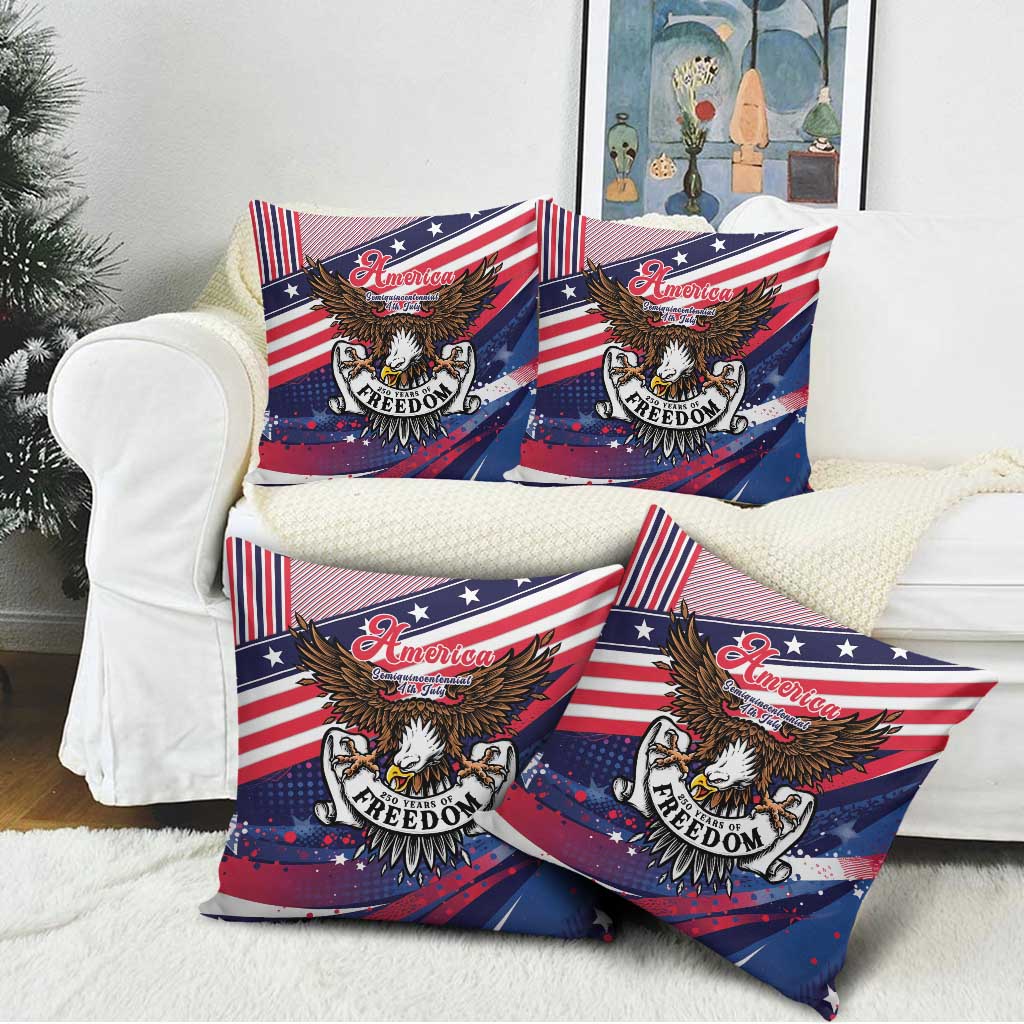250 Years Of Service Pillow Cover Semiquincentennial USA Patriotic 4th Of July - Wonder Print Shop
