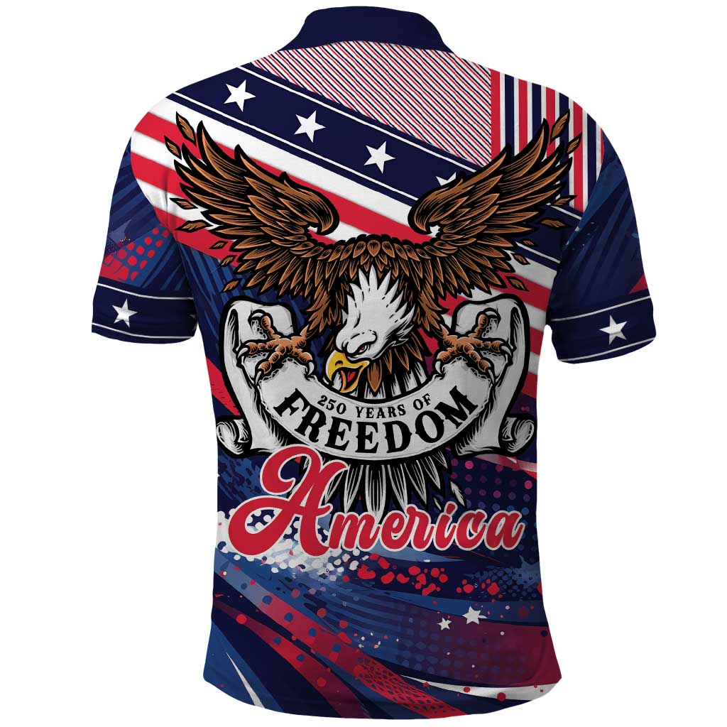 250 Years Of Service Polo Shirt Semiquincentennial USA Patriotic 4th Of July - Wonder Print Shop