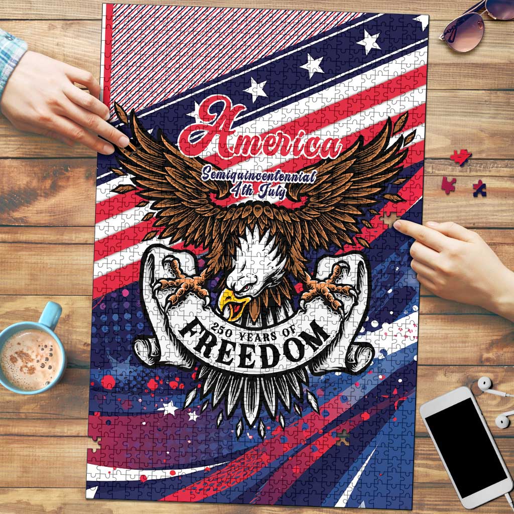250 Years Of Service Puzzle Semiquincentennial USA Patriotic 4th Of July - Wonder Print Shop
