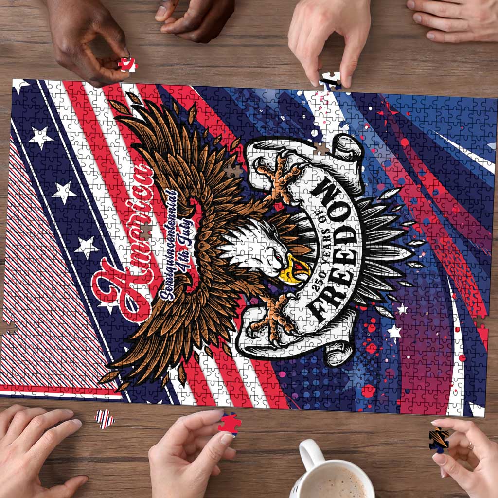 250 Years Of Service Puzzle Semiquincentennial USA Patriotic 4th Of July - Wonder Print Shop