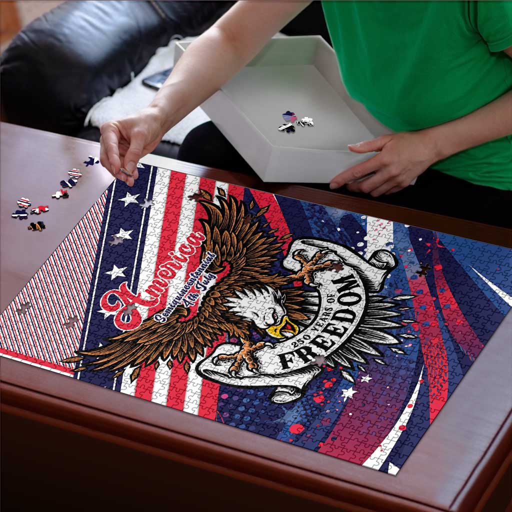 250 Years Of Service Puzzle Semiquincentennial USA Patriotic 4th Of July - Wonder Print Shop
