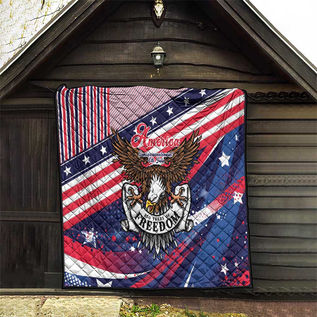 250 Years Of Service Quilt Semiquincentennial USA Patriotic 4th Of July - Wonder Print Shop