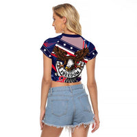 250 Years Of Service Raglan Cropped T Shirt Semiquincentennial USA Patriotic 4th Of July - Wonder Print Shop