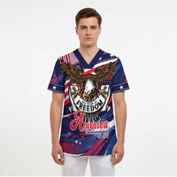 250 Years Of Service Scrub Top Semiquincentennial USA Patriotic 4th Of July - Wonder Print Shop