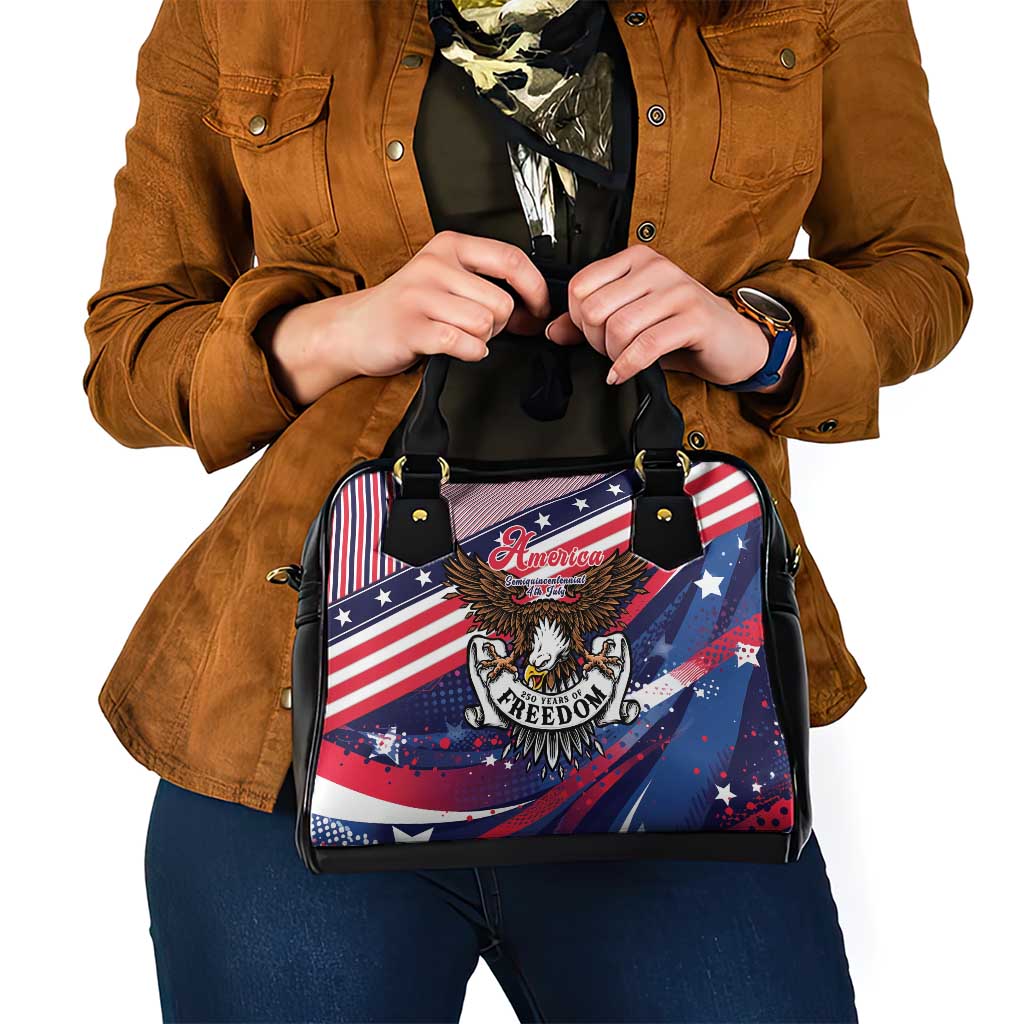 250 Years Of Service Shoulder Handbag Semiquincentennial USA Patriotic 4th Of July - Wonder Print Shop