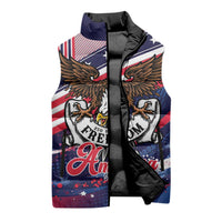 250 Years Of Service Sleeveless Puffer Jacket Semiquincentennial USA Patriotic 4th Of July - Wonder Print Shop