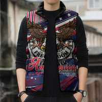 250 Years Of Service Sleeveless Puffer Jacket Semiquincentennial USA Patriotic 4th Of July - Wonder Print Shop