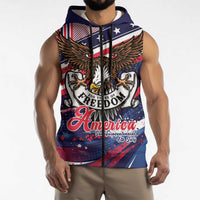250 Years Of Service Sleeveless Zip Hoodie Semiquincentennial USA Patriotic 4th Of July - Wonder Print Shop