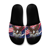 250 Years Of Service Slide Sandals Semiquincentennial USA Patriotic 4th Of July - Wonder Print Shop