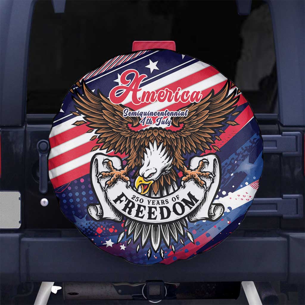 250 Years Of Service Spare Tire Cover Semiquincentennial USA Patriotic 4th Of July - Wonder Print Shop