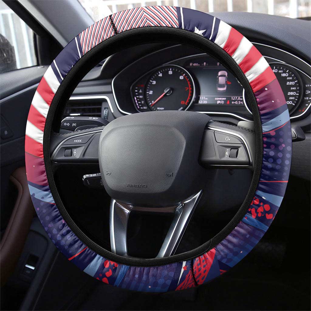 250 Years Of Service Steering Wheel Cover Semiquincentennial USA Patriotic 4th Of July - Wonder Print Shop