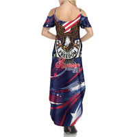 250 Years Of Service Summer Maxi Dress Semiquincentennial USA Patriotic 4th Of July - Wonder Print Shop