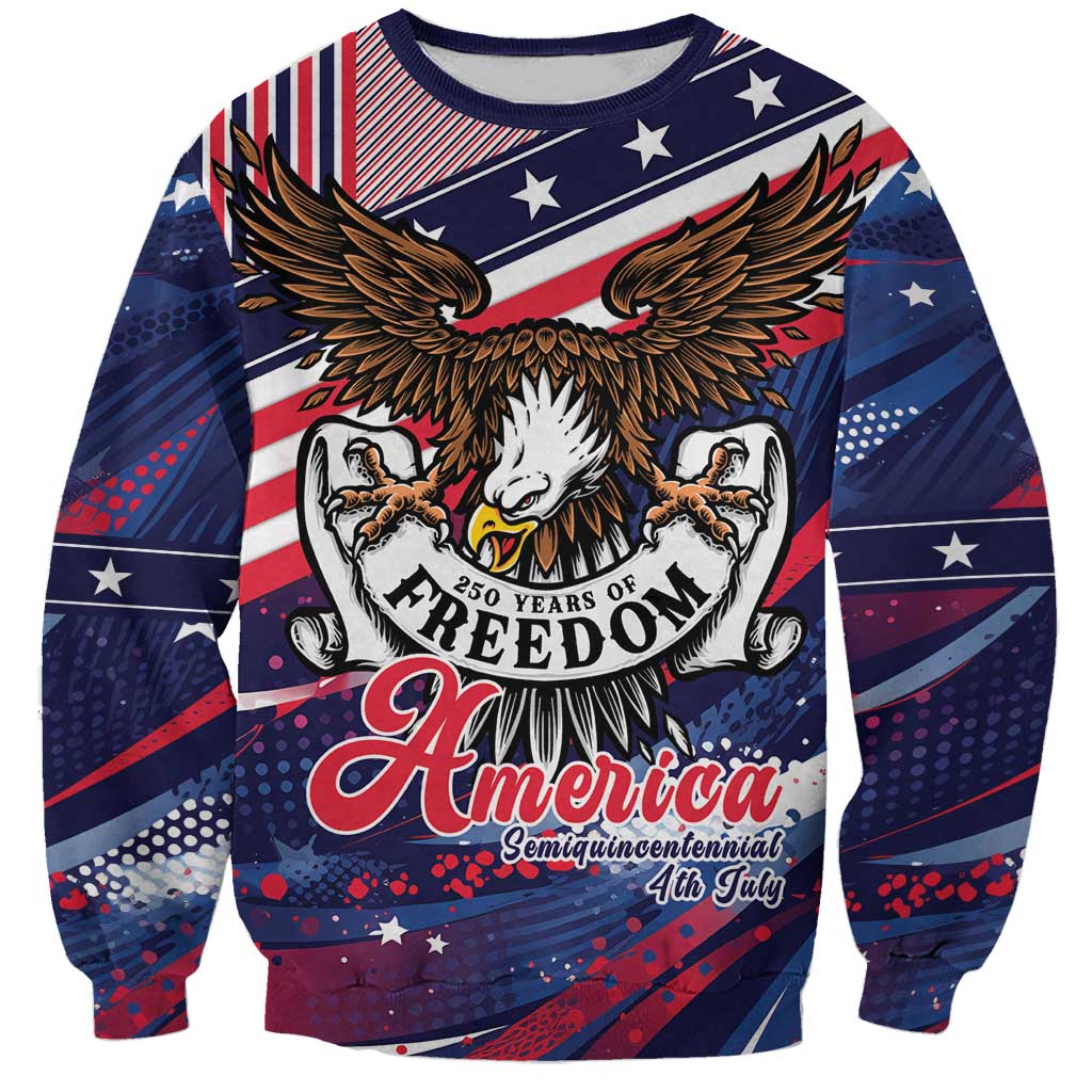 250 Years Of Service Sweatshirt Semiquincentennial USA Patriotic 4th Of July - Wonder Print Shop