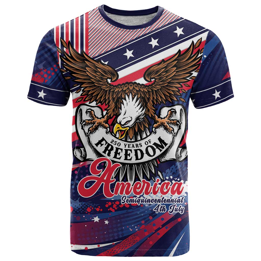 250 Years Of Service T Shirt Semiquincentennial USA Patriotic 4th Of July - Wonder Print Shop