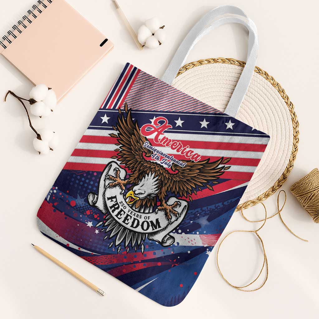 250 Years Of Service Tote Bag Semiquincentennial USA Patriotic 4th Of July - Wonder Print Shop