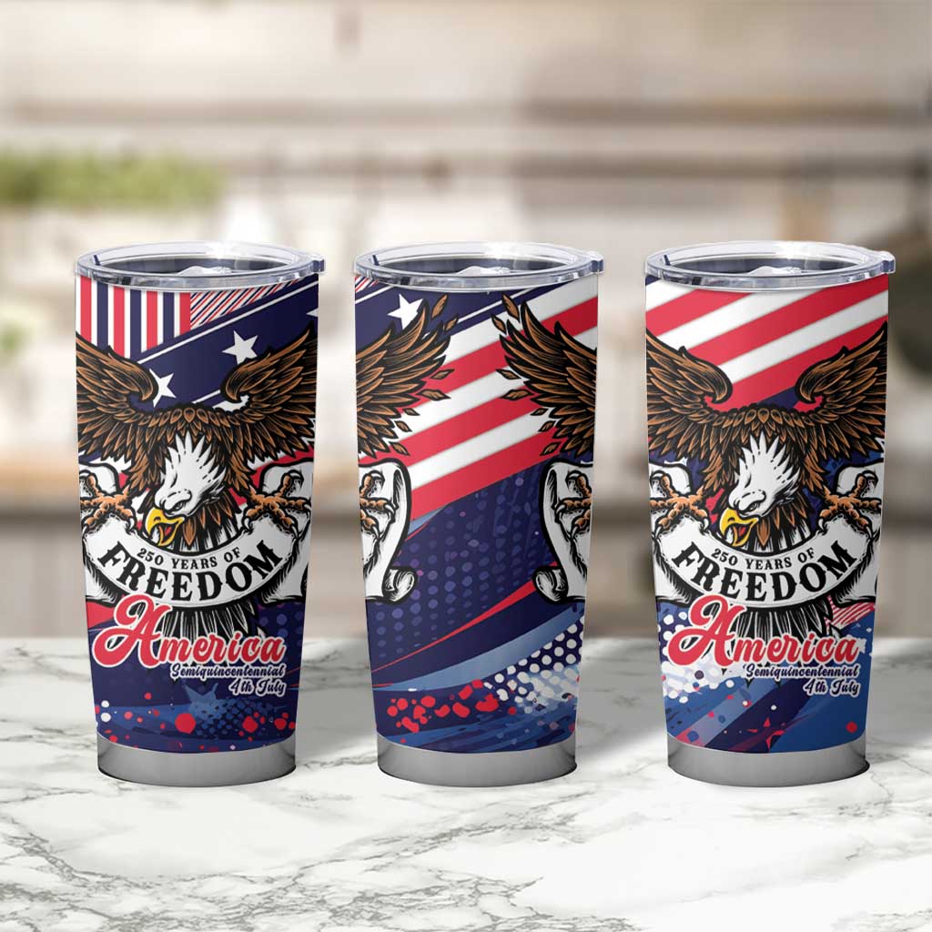 250 Years Of Service Tumbler Cup Semiquincentennial USA Patriotic 4th Of July - Wonder Print Shop