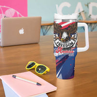 250 Years Of Service Tumbler With Handle Semiquincentennial USA Patriotic 4th Of July - Wonder Print Shop