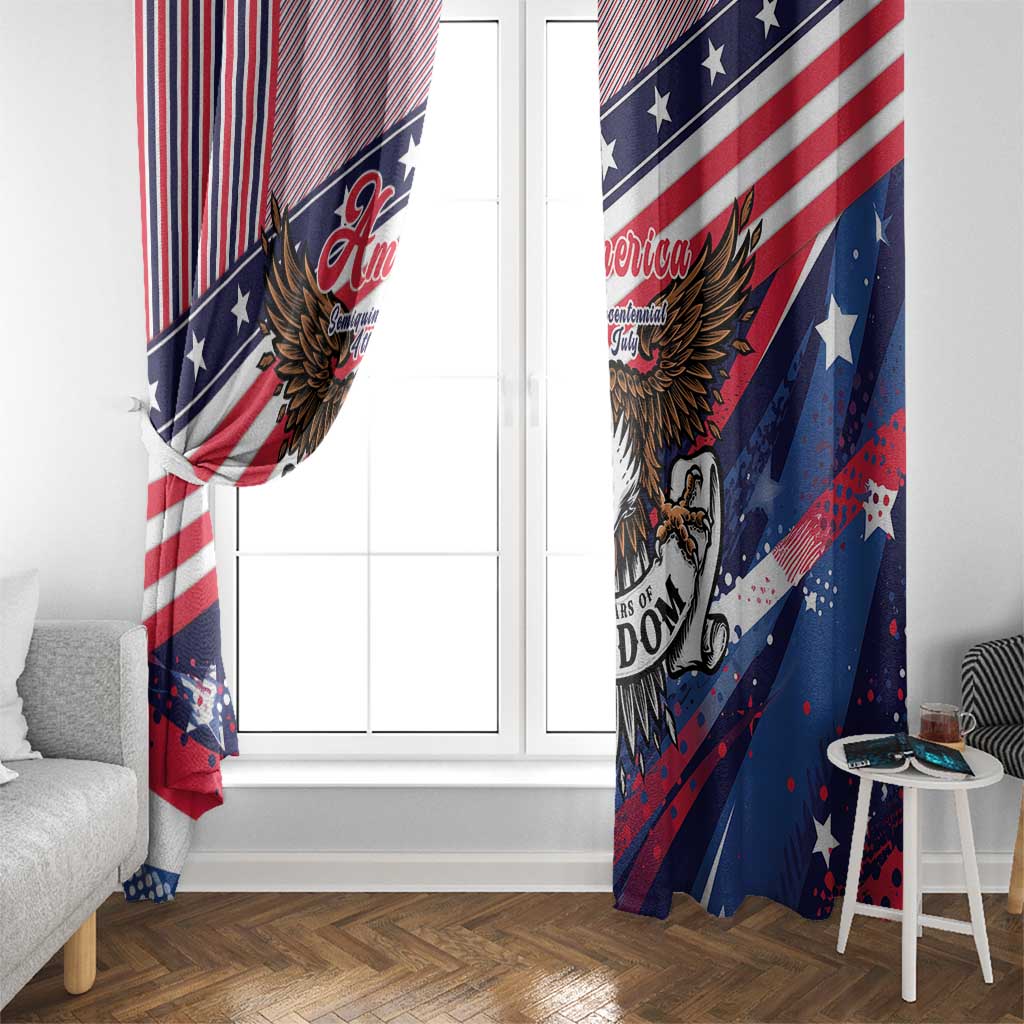 250 Years Of Service Window Curtain Semiquincentennial USA Patriotic 4th Of July - Wonder Print Shop