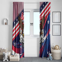 250 Years Of Service Window Curtain Semiquincentennial USA Patriotic 4th Of July - Wonder Print Shop